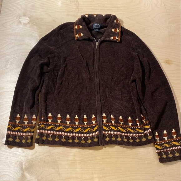 Designers Studio Originals Zip Up Sweater XL (FP) - Picture 4 of 15